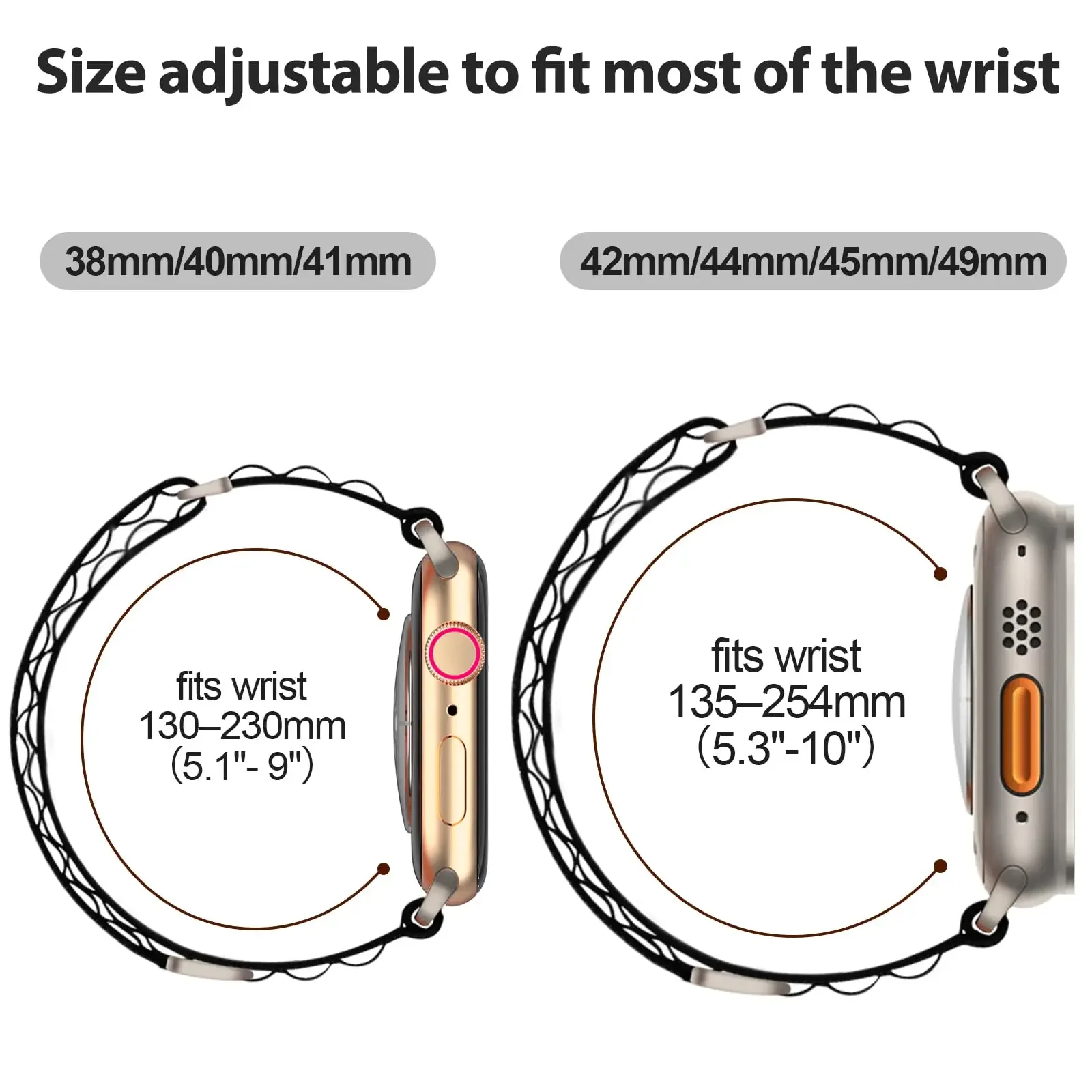 Ремешок Alpine Loop для Apple Watch Ultra Band 49 мм 46 мм 45 мм 44 мм 41 мм Нейлоновый браслет с C-образной застежкой для iWatch Series10 42 мм 9 8 7 6 5 (art.: 3920ca2de2df9) - 3920ca2de2df9
