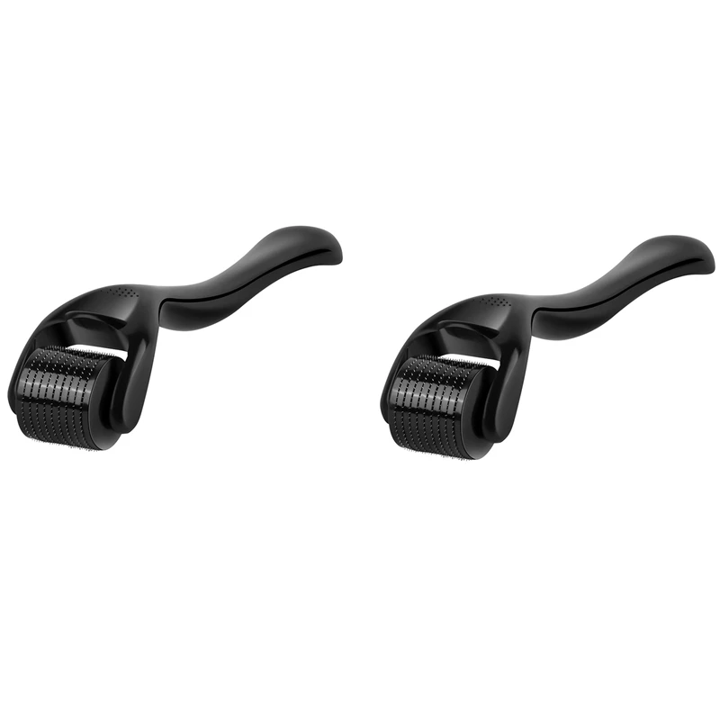 

2PCS Roller For Beard Hair Growth And Face Body Skin 540 Titanium Microneedling Microdermabrasion Tool