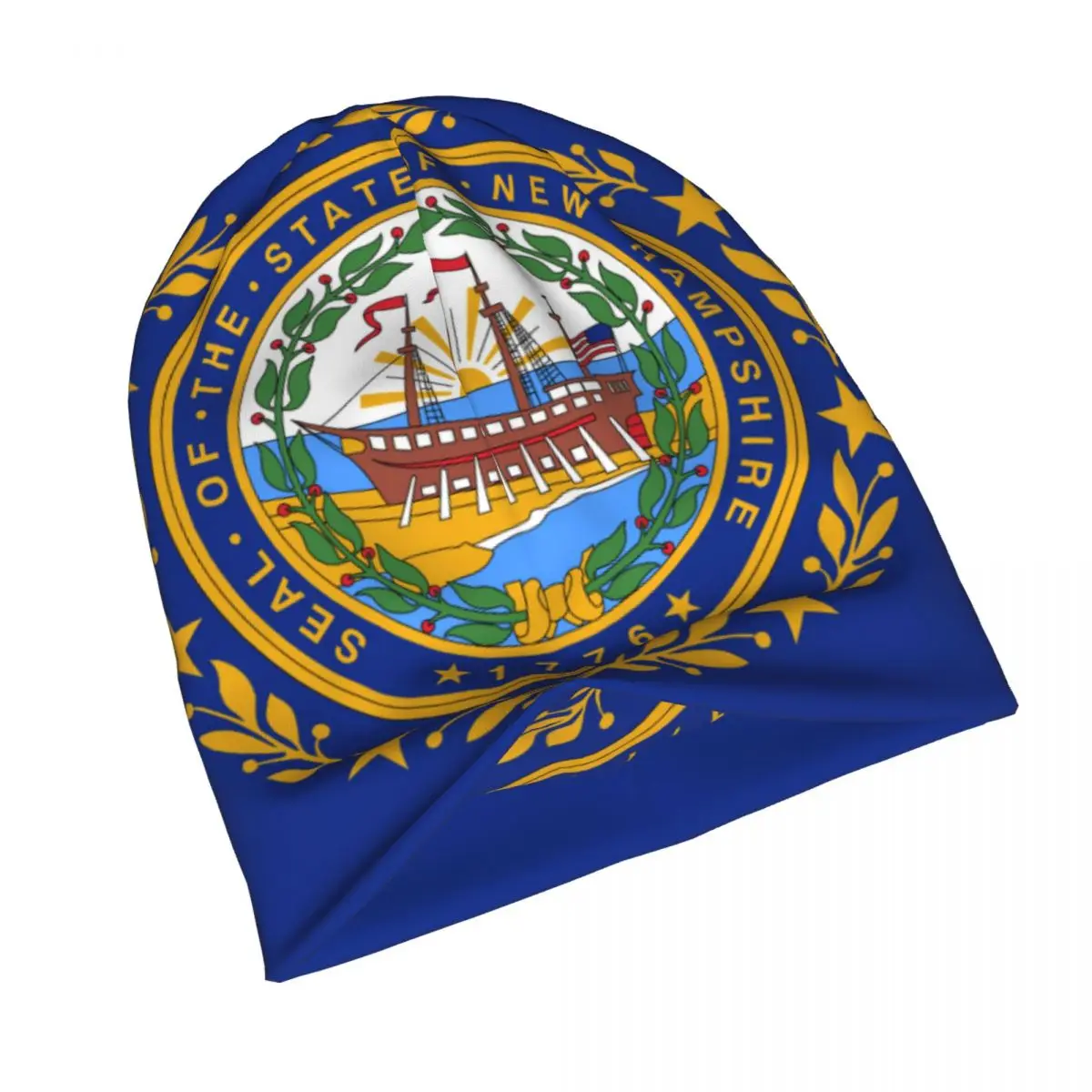 

Flag Of NEW Hampshire Bonnet Hat for Men And Women Knitted Bean es Soft Turban Hat Hip Hop Beanie