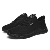 fashion mens sneaker breathable running shoes non slip casual lightweight outdoor sport jogging footwear black large size 47