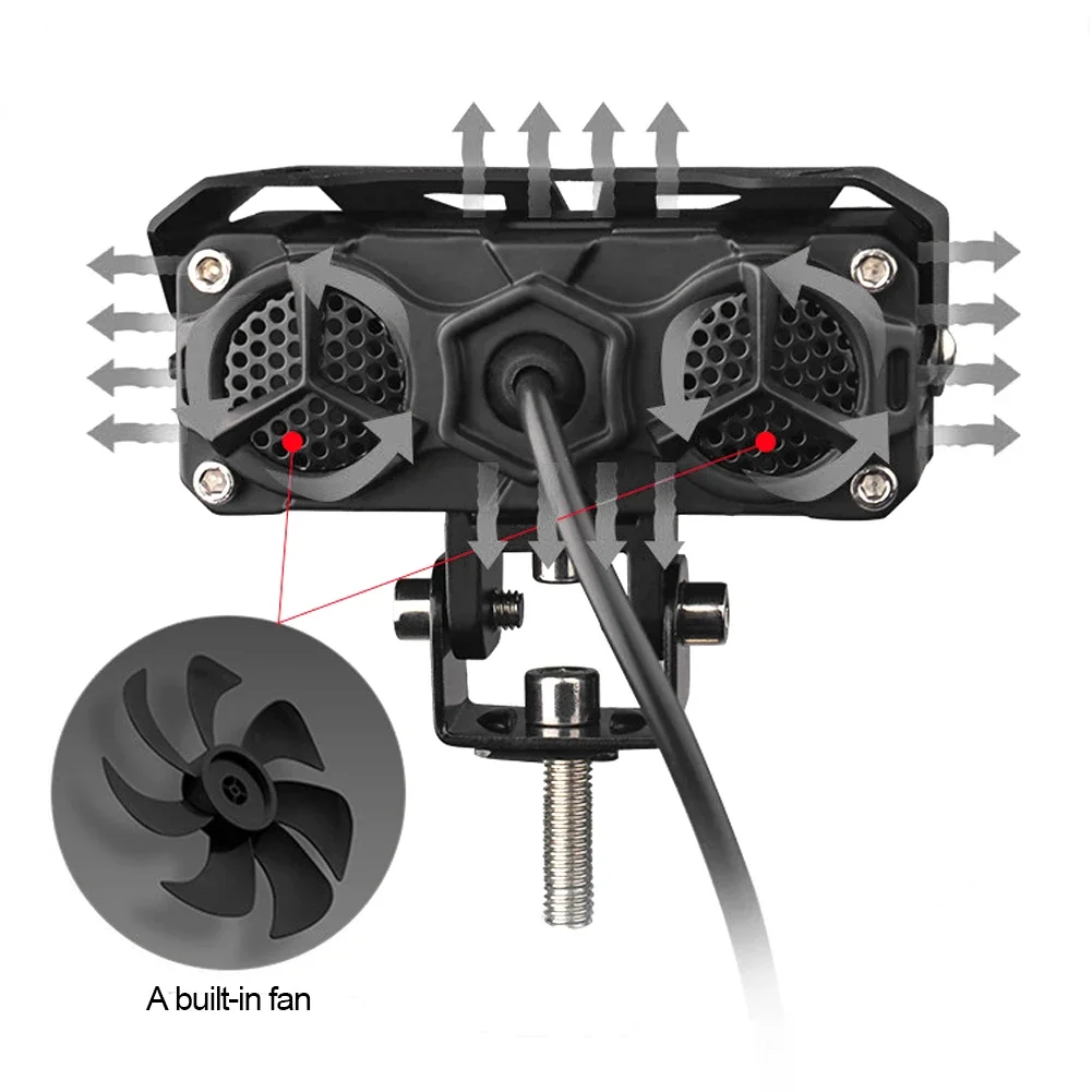 Светодиодный прожектор для мотоцикла двухцветная фара ближнего и дальнего света