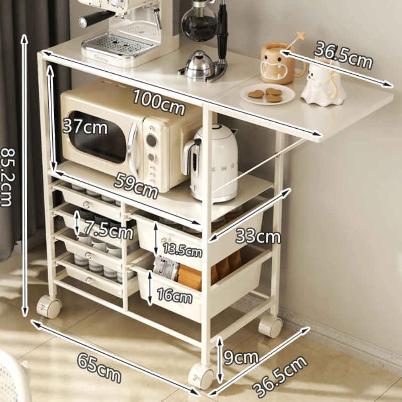 Rynkowa kuchenka mikrofalowa do przechowywania Wyspa Organizer Artykuły spożywcze Salon Jedzenie Napoje Wyspy Naczynie Hotel Ser Serwagen Meble