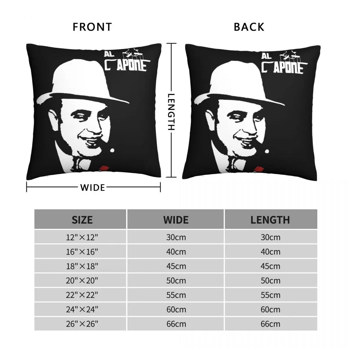 Фото Al Capone чехол для подушки из полиэстера и льна, бархатный чехол с принтом на молнии, декоративный чехол для подушки, чехол для автомобильной по... №2
