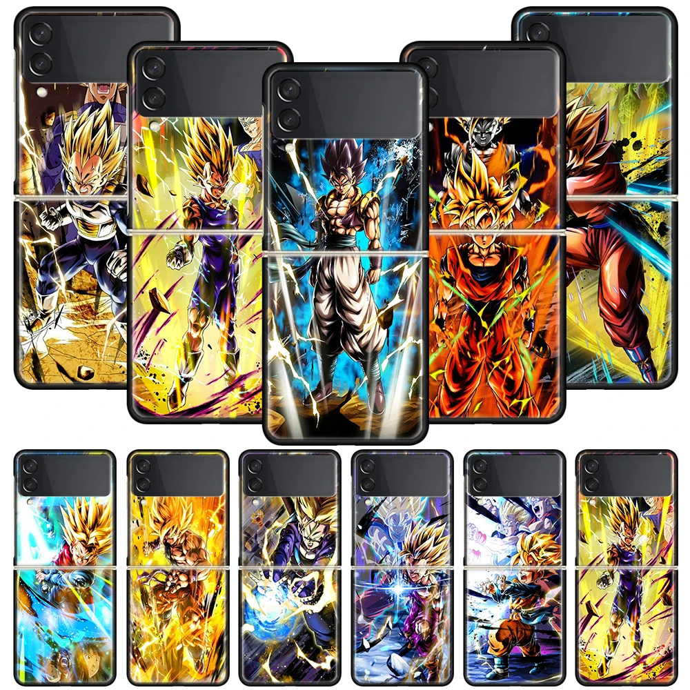 

Japan Anime Dragon Ball Funda Phone Case For Samsung Galaxy Z Flip 3 5G Luxury ZFlip3 Black PC Hard Shockproof Back Cover Coque