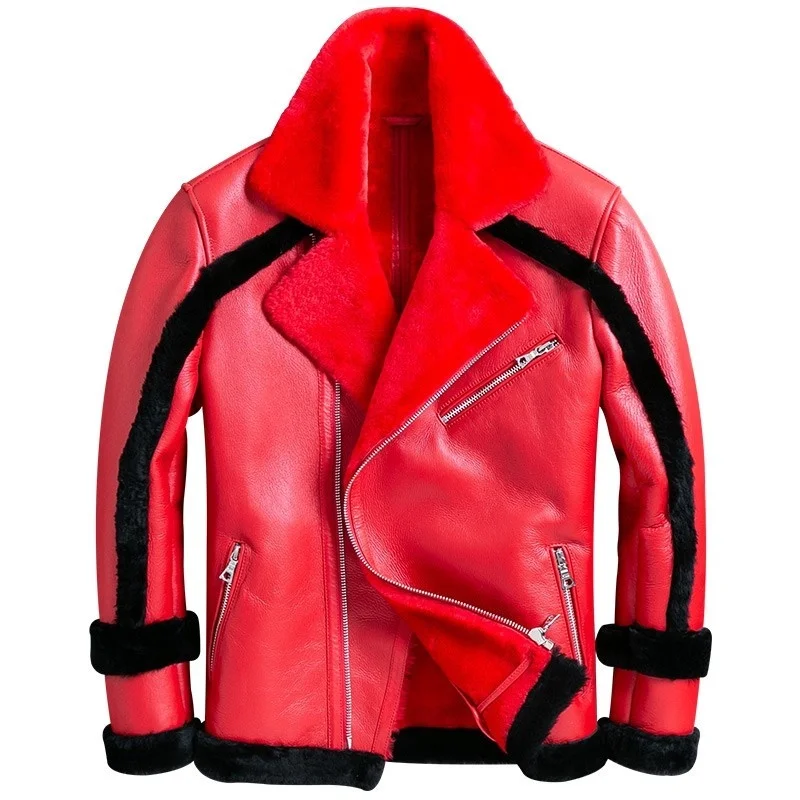 

Men's leather jacket, genuine motorcycle leather jacket, mainly