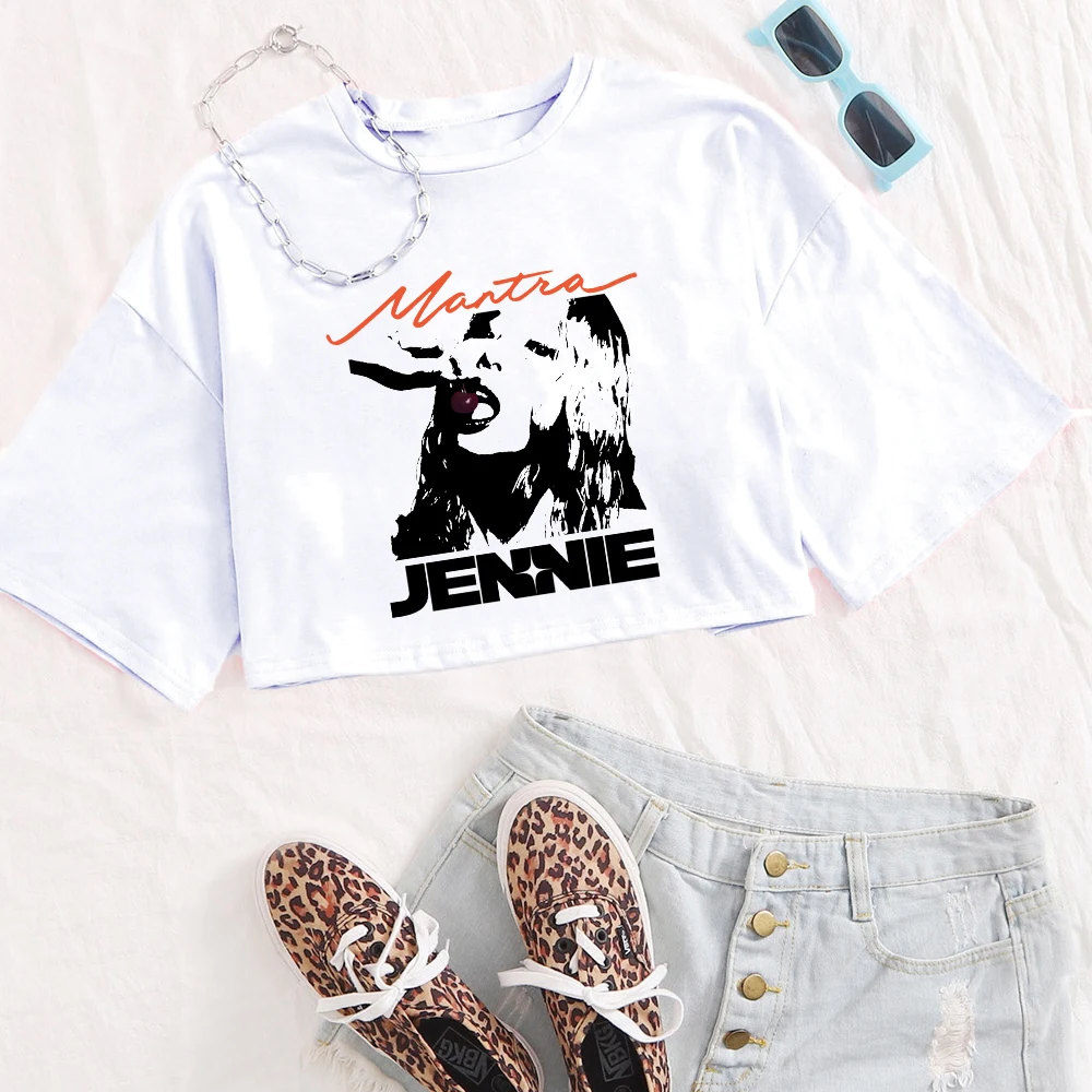 Женская укороченная рубашка с круглым вырезом Jennie Mantra