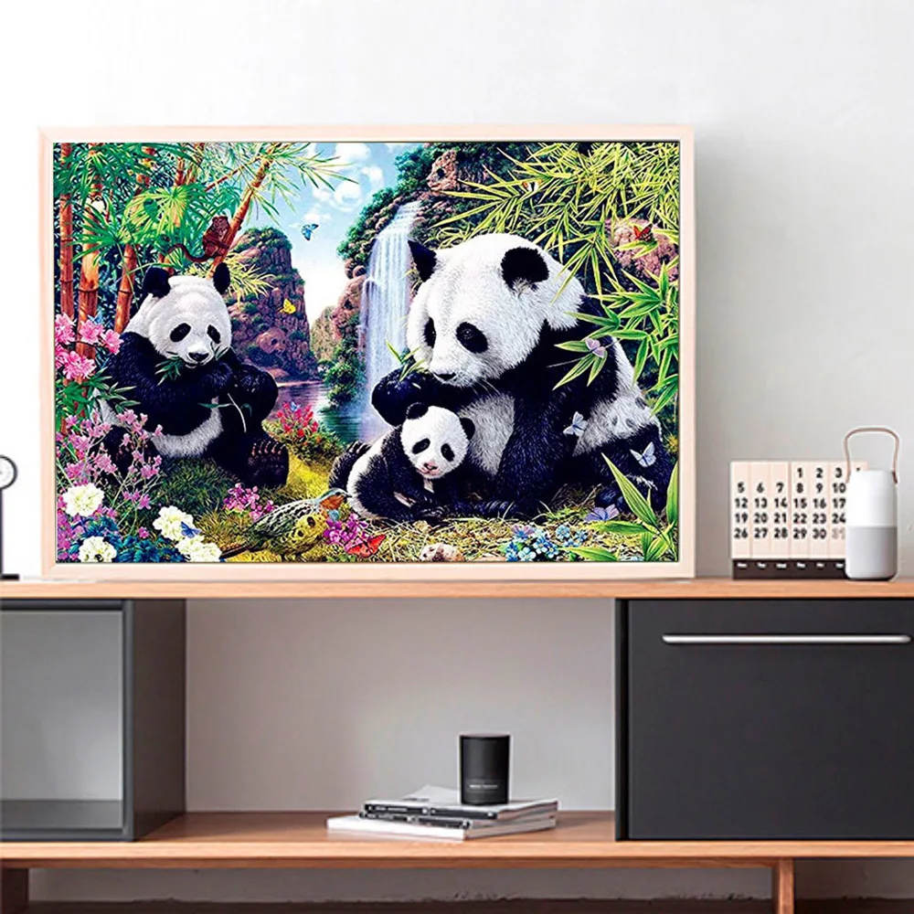 

Diamond Embroidery Animal Panda Cross Stitch DIY Diamond Drawing Round/Square Mosaic Rhinestone Home Decor