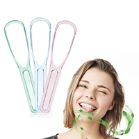 newest 5pcs unisex tongue scraper dental tongue coated cleaner brush food grade oral care hygiene cleaning tools fresh breath