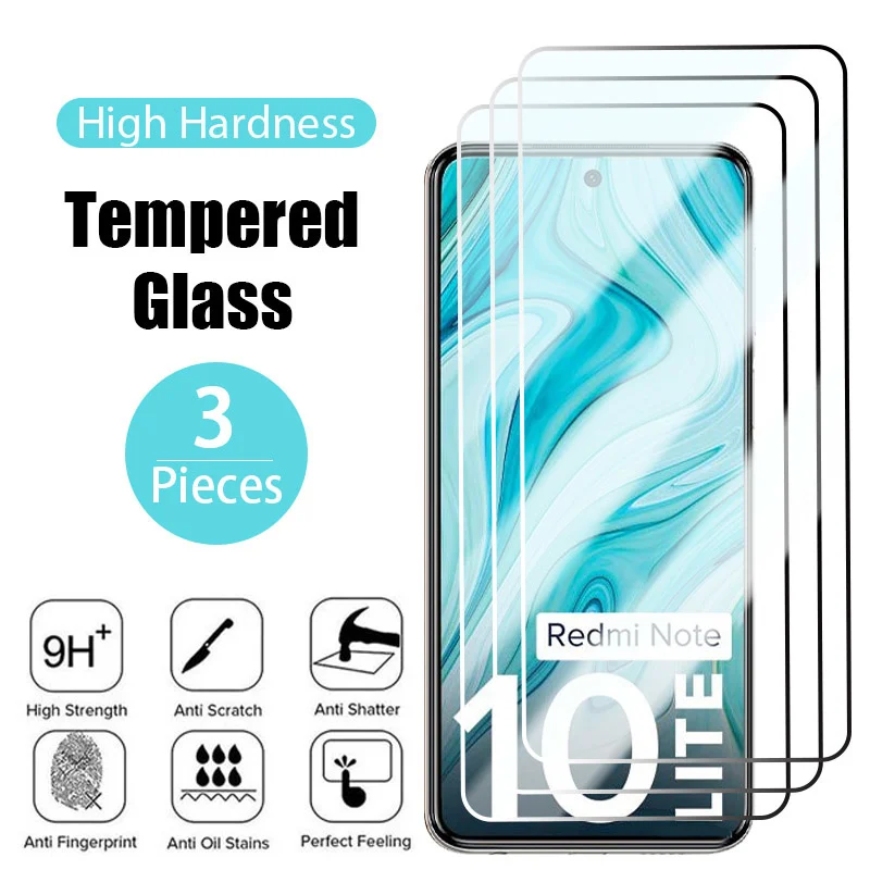 3PCS Tempered Glass for Xiaomi Redmi Note 11 10 9 8 7 Pro 9S 10S Screen Protector for Redmi 9A 9T 9C NFC 9AT Protective Glass