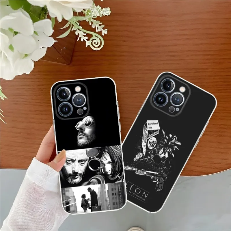 

Hot Movie L-Leon Phone Case For Iphone 12 Pro Max 13 Mini 11 14 X Xs Xr 6 6s 8 7 Plus Luxury Transparent Cover