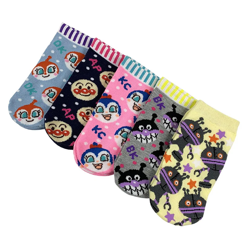

Cartoon Women Socks Anpanman Cotton Sock Lovely Ladies Colorful Unisex High Casual Sox Girls Spring Autumn Soft Trendy Skarpetki