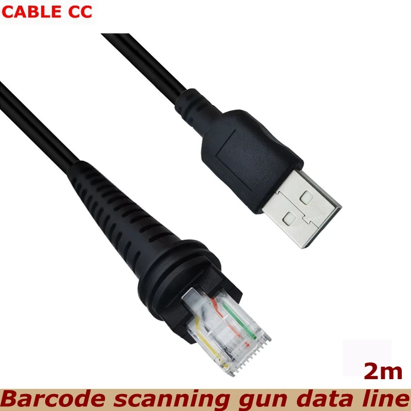 USB-кабель 2 м 1900G-HD 1900G-SR 1902G-HD 1300G 1400G 1202G 1900G 1250G MS7580, сканер штрих-кодов, USB-кабели для Honeywell