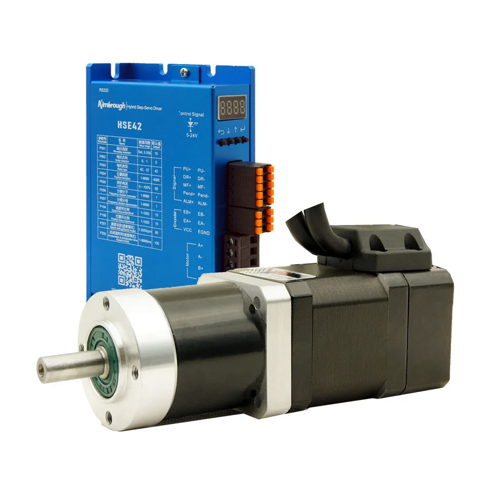 

Шаговый двигатель с замкнутым контуром Nema17 с планетарным редуктором 0,6 нм (86 унций), 2,5 А и драйвер HSE42, 2-фазный шаговый двигатель с кодировщиком