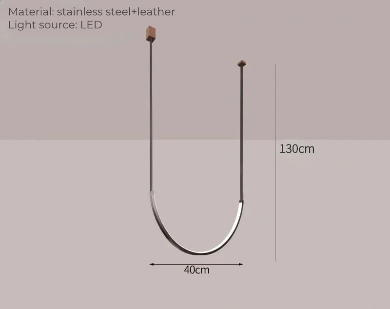 

Подвесной светильник HomeLover U-образный кожаный