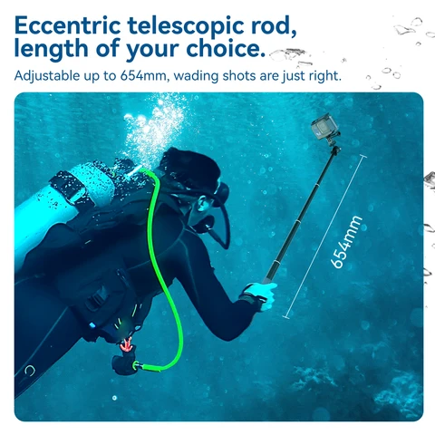 Водонепроницаемая Палка Для Селфи TELESIN Для Дайвинга На 360° °   Плавающий Монопод С Вращающейся Шаровой Головкой