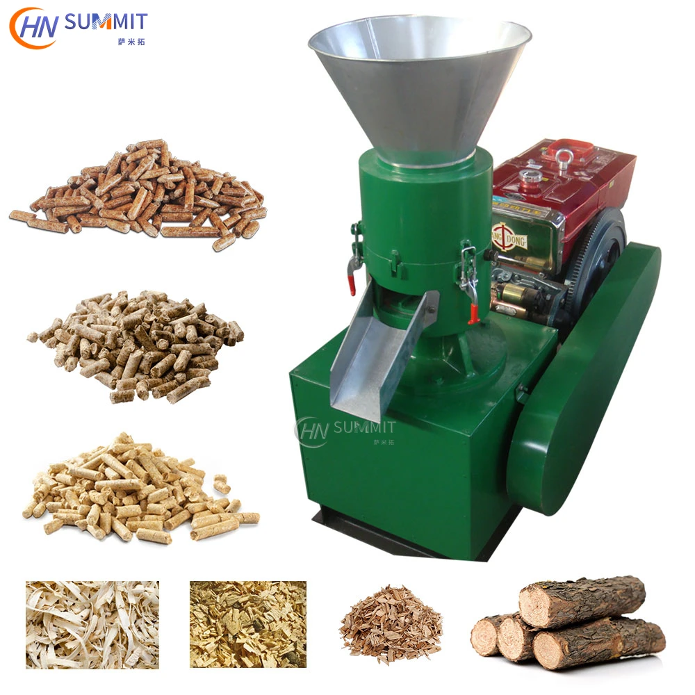 

200-250kg/h Diesel Wood Pellet Making Machine Flat-Die Sawdust Biomass Fuel Pellet Mill Machine