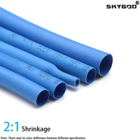 1 meter blue dia 1 2 3 4 5 6 7 8 9 10 12 14 16 20 25 30 40 50 mm heat shrink tube 21 polyolefin thermal cable sleeve insulated