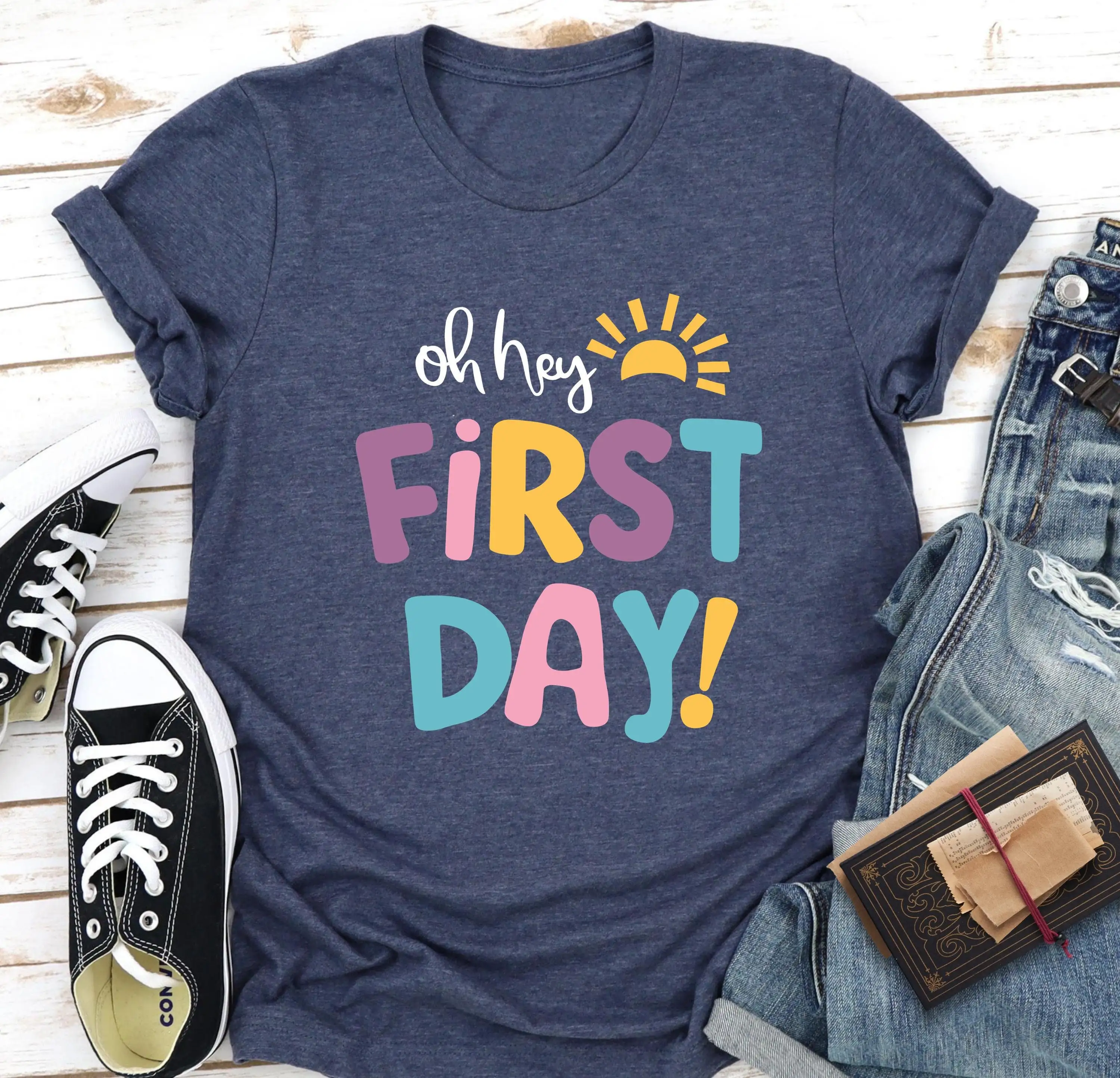 Футболка О Эй первый день учителя начальная школа команда Назад в детский сад