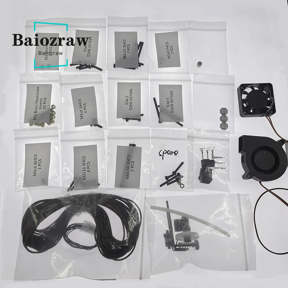 Baiozraw новый экструдер stealthburn винтовой крепеж NeoPixel RGBW мини-кнопка набор печатных