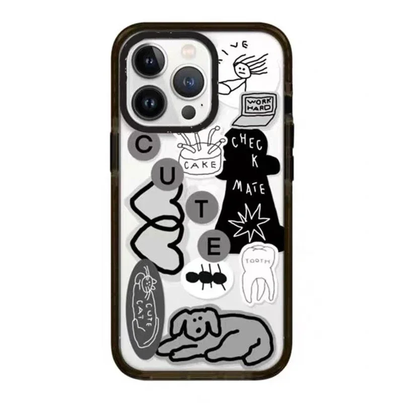 Акриловый чехол-наклейка MagSafe с собакой для IPhone 11 12 13 14 15 16 Pro Max чехол