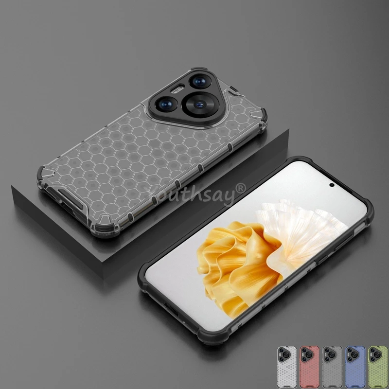 Противоударный чехол с сотовой структурой для Huawei Pura 70 Pro защитный прозрачный