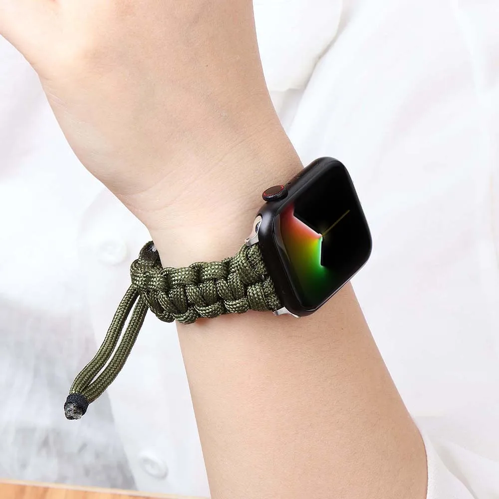 

Ремешок плетеный нейлоновый для Apple Watch Series 7 SE 6 5 4 3 2 iWatch Band 40 мм 44 мм 42 мм 45 мм 41 мм 38 мм