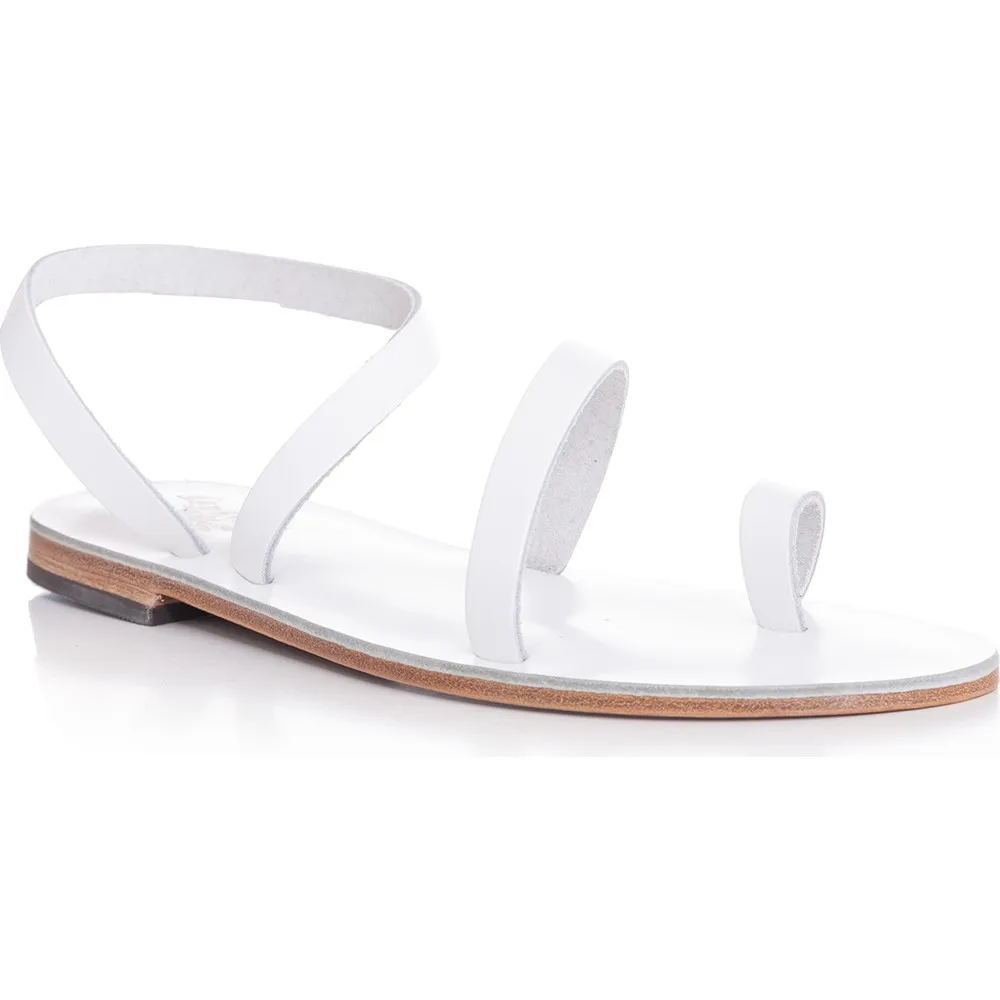 

Dorlie Handmade Leather White Women 'S Basement Sandals-2017