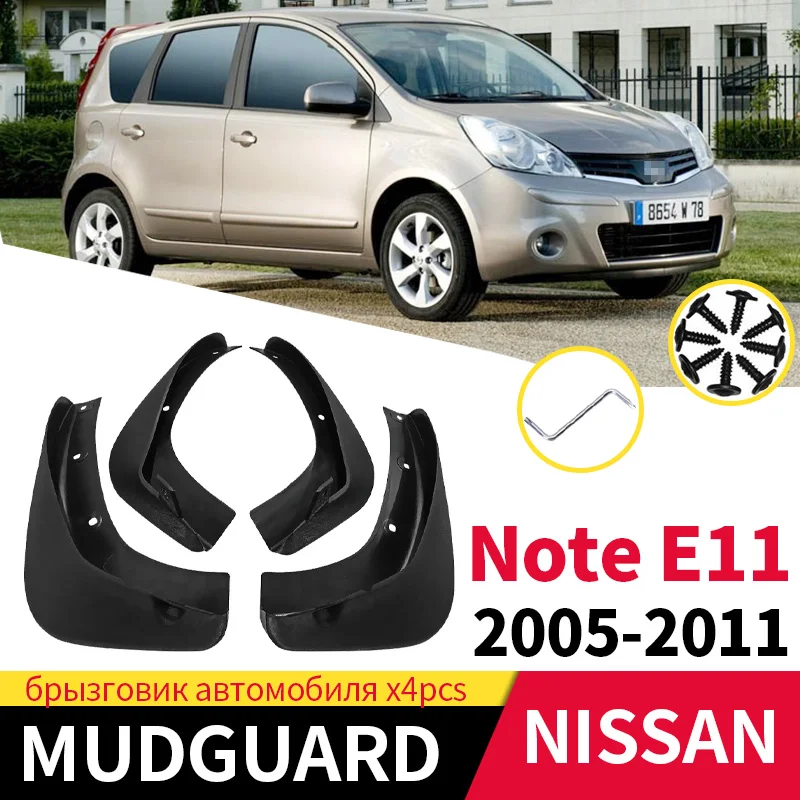 

Car Mud Flaps For Nissan Note E11 2005-2011 Mudguards Wheels Splash Shield Guards Fender Mudflaps Decorative Accessories