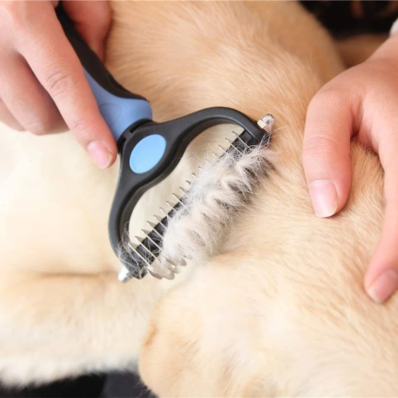 

Detangler Comb Long Brush Dematting For 2022 Matted Removal Dogs Fur Cat Hair Curly Trimming For Tool Pet New Hair Grooming
