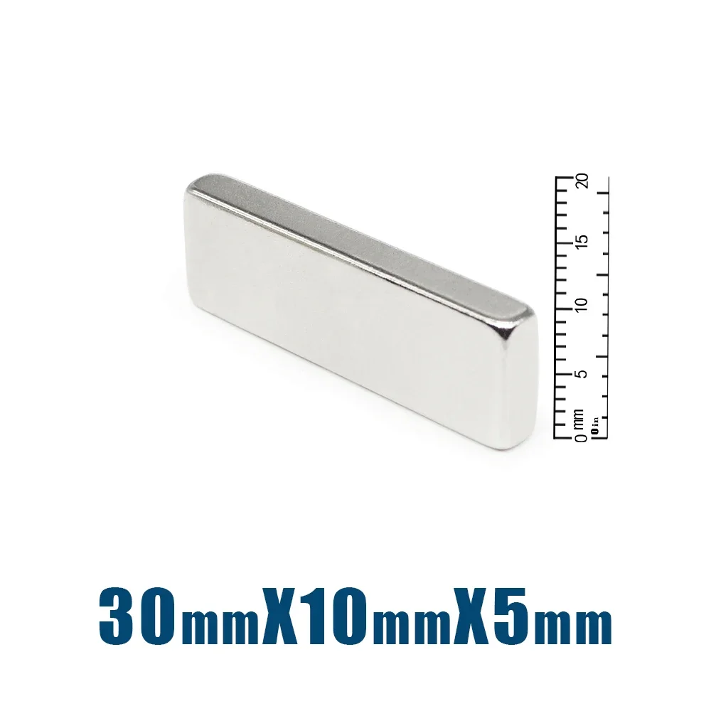Мощный Неодимовый магнит N35 квадратный Магнит 30 х10х5 мм Блок редкоземельных