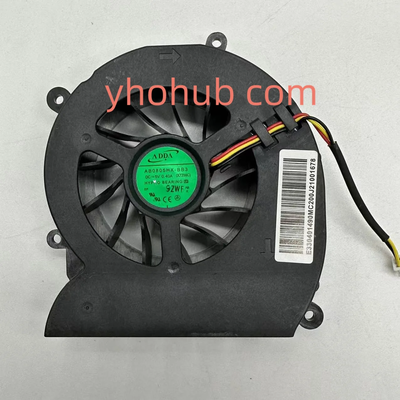 AB0806HX-BB3 P370 6-31-P375S-100 P570WM3 P375SM P370 DC 5V 0.40A 3-проводной Вентилятор охлаждения сервера