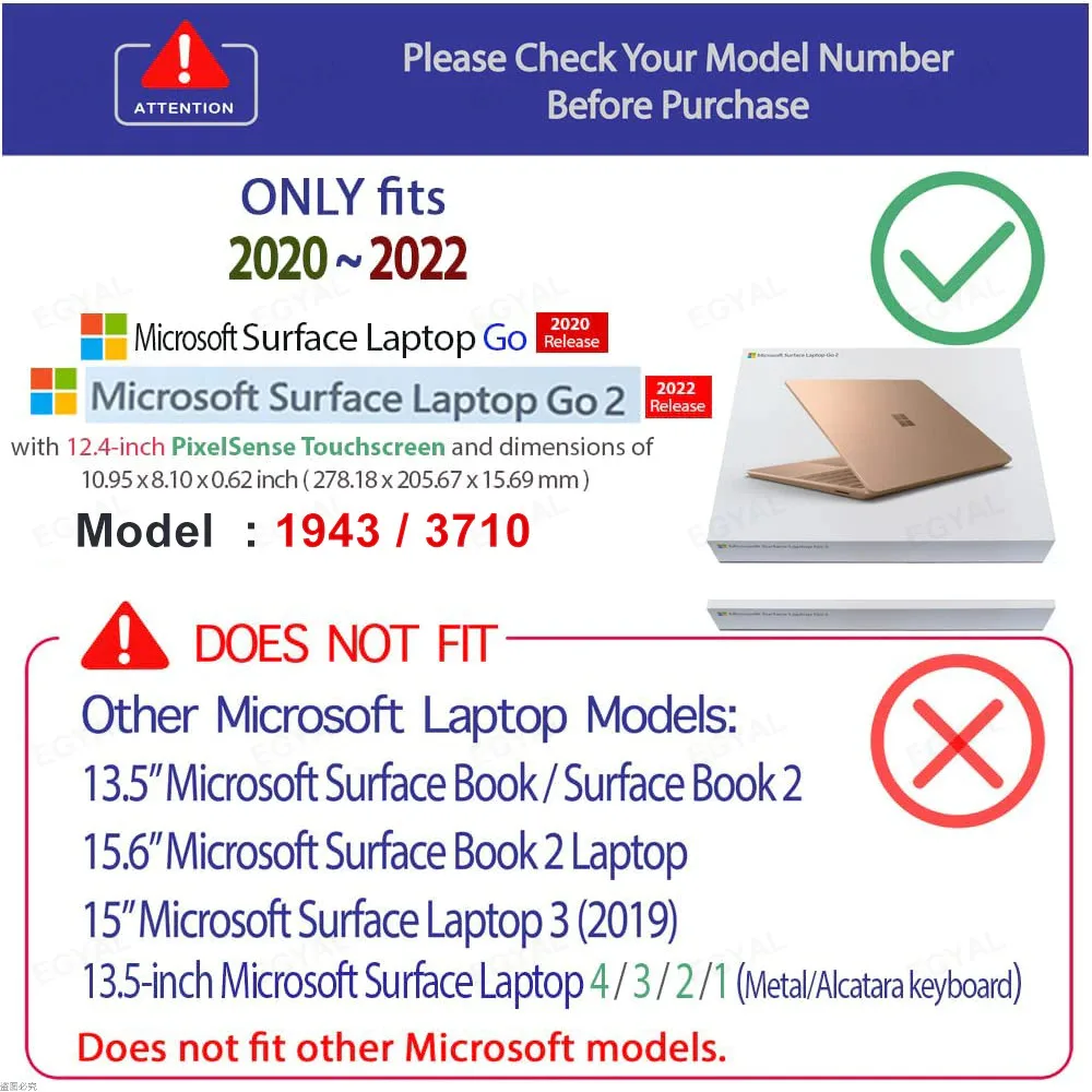 Чехол для ноутбука Microsoft Surface Go 2/1 12 4 дюйма 2022 2021 2020 матовый защитный жесткий чехол