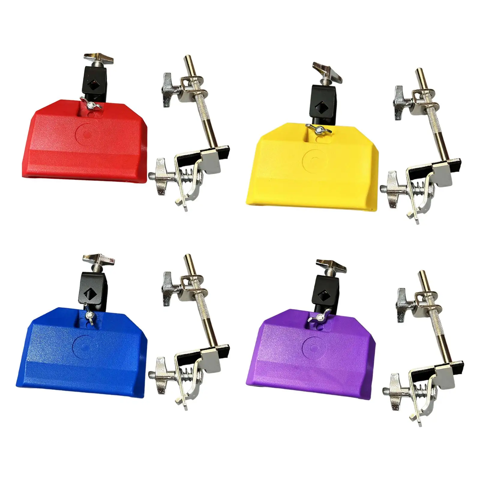 

Cow Bell with Holder Clamp Noisemakers Percussion for Football Game Holiday