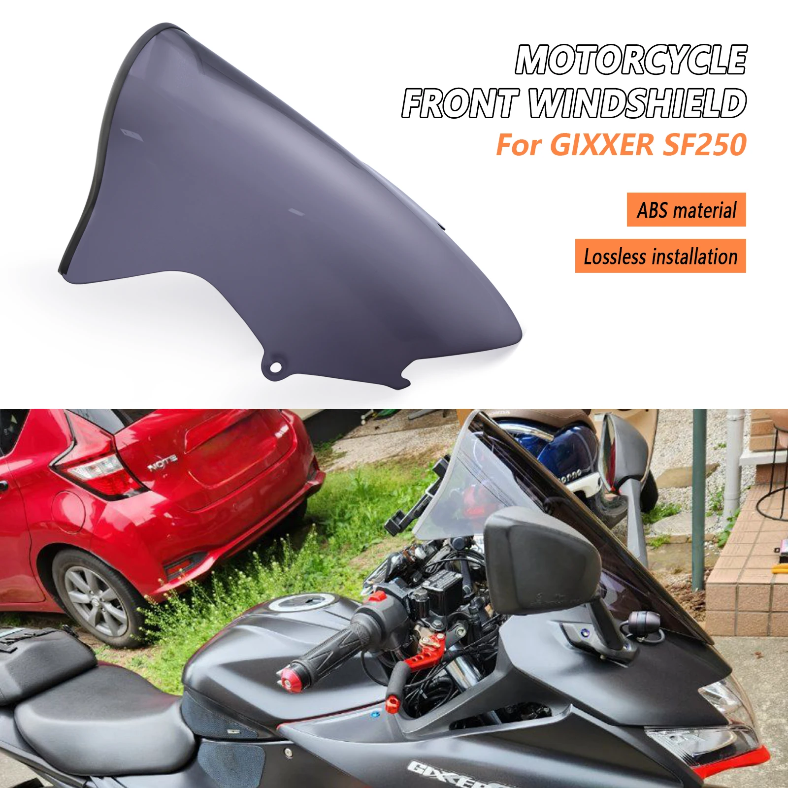 Фото Для GIXXER SF250 новые аксессуары для мотоциклов, передний обтекатель лобового стекла, дефлектор мотоцикла, защитная крышка, дефлекторная пластина №1