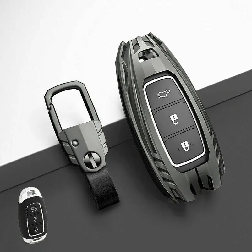 

Чехол для автомобильного ключа из сплава для Hyundai Verna Solaris Elantra Azera Kona Encino greatazera Palisade I30 Ix35 Accent Santa Fe Lafesta