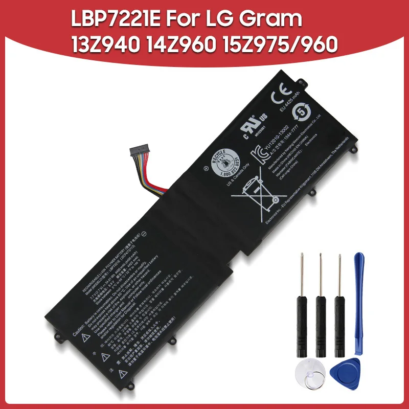 Оригинальный сменный аккумулятор 4495 мА · ч LBP7221E LBG722VH для LG Gram 13Z940 14Z960 15Z975/960, Аккумуляторы для ноутбуков