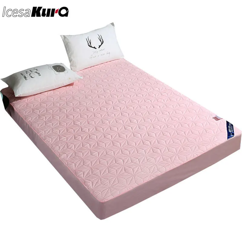 

Brushed Waterproof Bed Sheet Bedspread Urine-Proof Breathable Cleaning Pad Quilted Bed Bag Double Bed Mattress Protection Cover