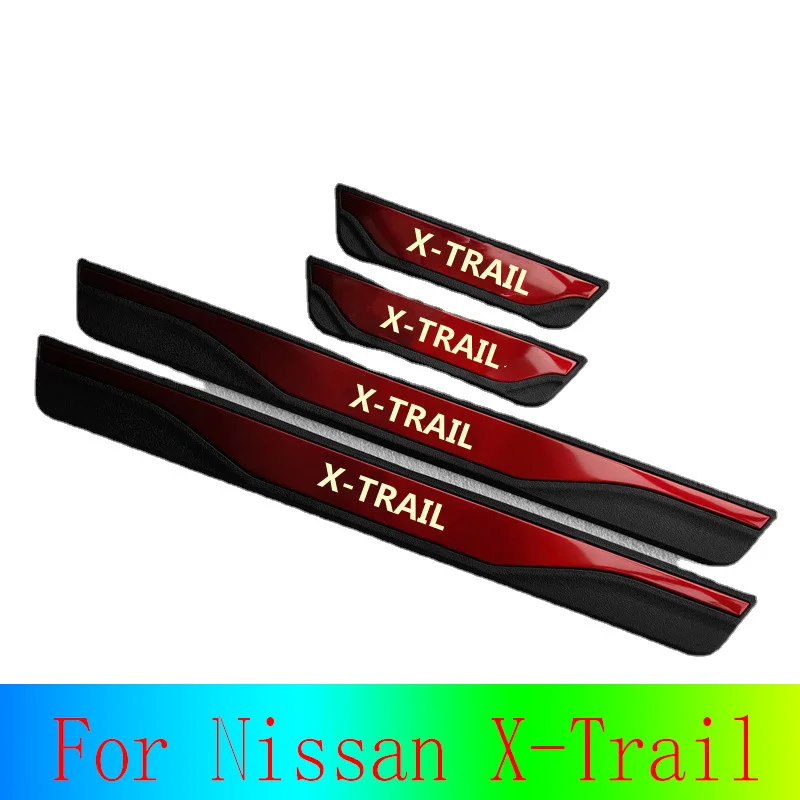 

For Nissan X-Trail 2014-2021 Car Door Protector Scuff Plate Sill Step Chrome Pads Decoration Accessories Pedal Products Styling