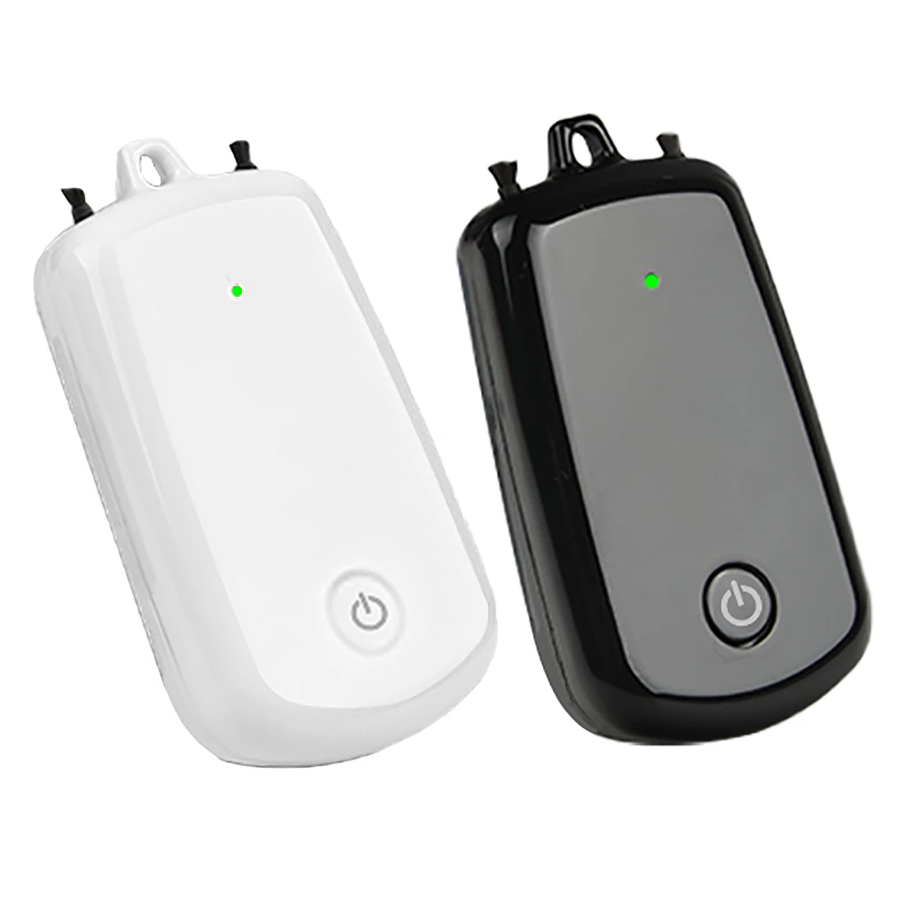 

2 Pcs Hanging Neck Air Purifier, Mini Portable Fashion Personal Wearable USB Negative Ion Air Purifier (Black+White)