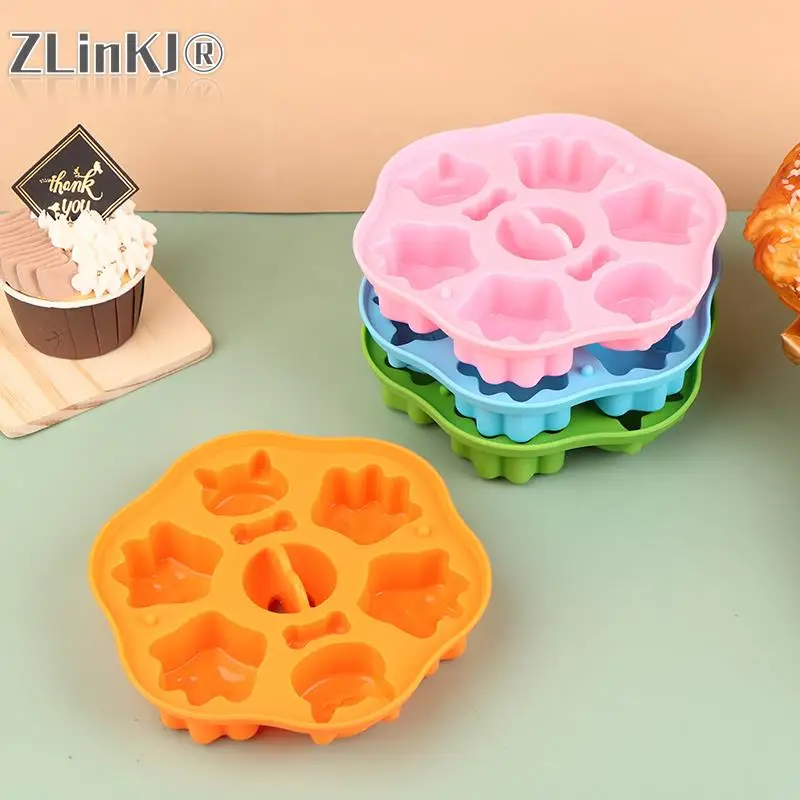 

1PC 6 Shell Puppy Paw Silicone Molds 3D Dog Footprint Cake Mould Mousse Cake Baking Mould Handmade Aromatherapy Candle Soap Mold