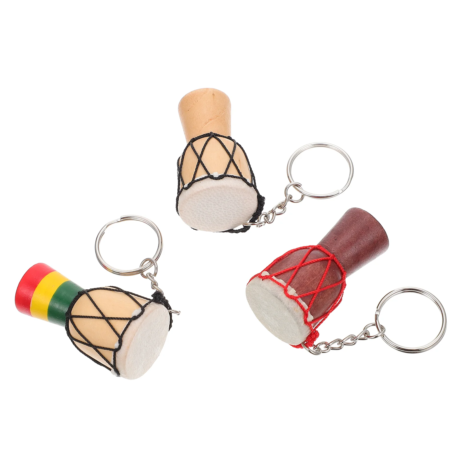 

Djembe Pendant Music Instrument Handbag Hanging Decor Backpack Key Props Rings Car Keys Drum stick Percussion accessories