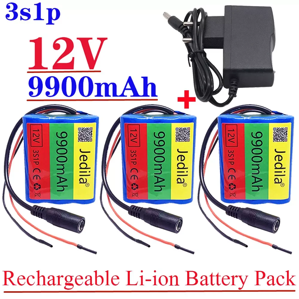 

100% brand new 12V 9900mAh 3s1p lithium battery 18650 lithium battery pack protection board + 12.6V charger