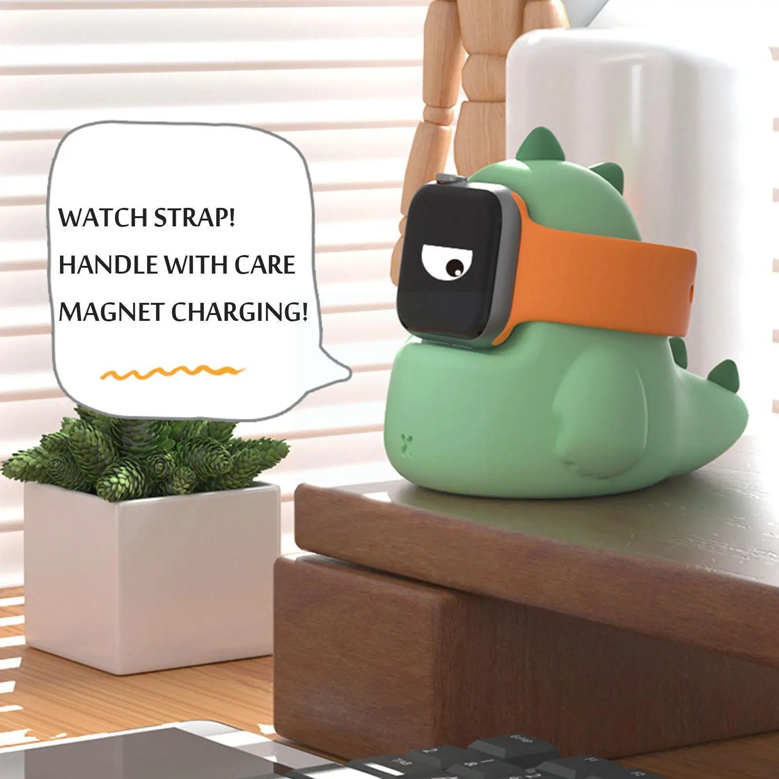 

cute dinosaur shape Charger Stand Holder for Apple watch Series 45/44/42/41/40/38mm For iWatch 7/6/SE/5/4/3/2/1 Charging Do J5T4