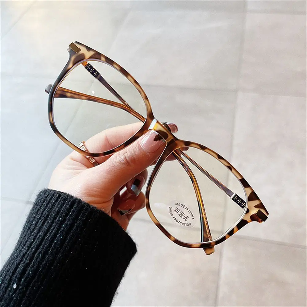 

TR90 Big Computer Glasses Frame Women Men Anti Blue Light Round Eyewear Blocking Glasses Metal Optical Spectacle Eyeglass