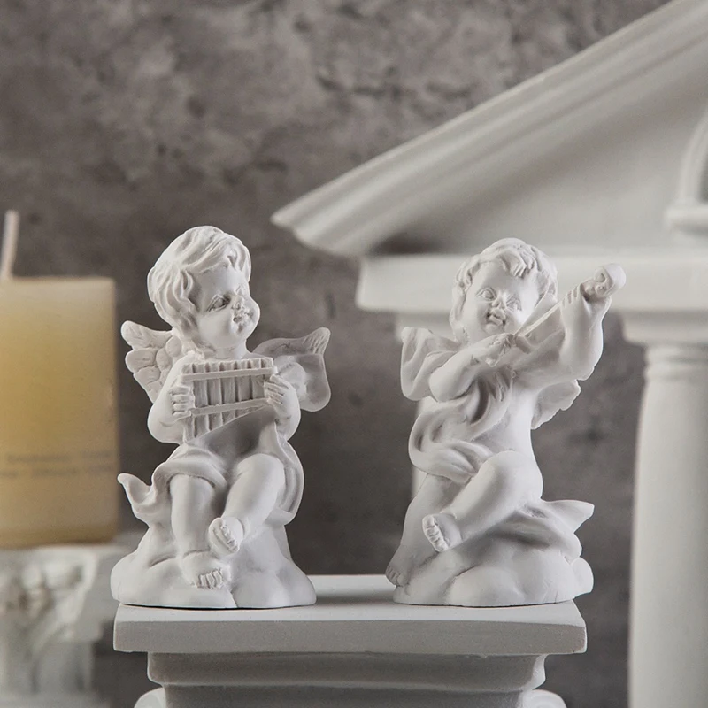 

4 шт., миниатюрные фигурки с ангелом