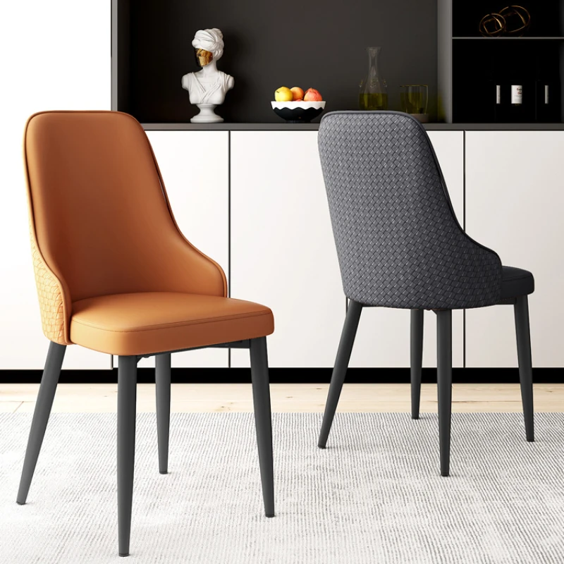 

Modern PU Leather Dining Chairs Living Rooms Kitchen Nordic Luxury Dining Chairs Leisure Stools Restaurant Dining Room Furniture