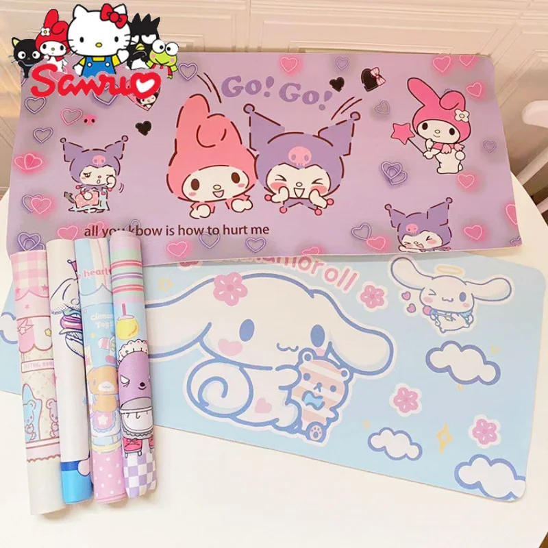 

Sanrio Melody Kuromi Hello Kitty Cinnamoroll Pochacco Cartoon Table Mat Student Dormitory Office Table Decoration Mat Placemat