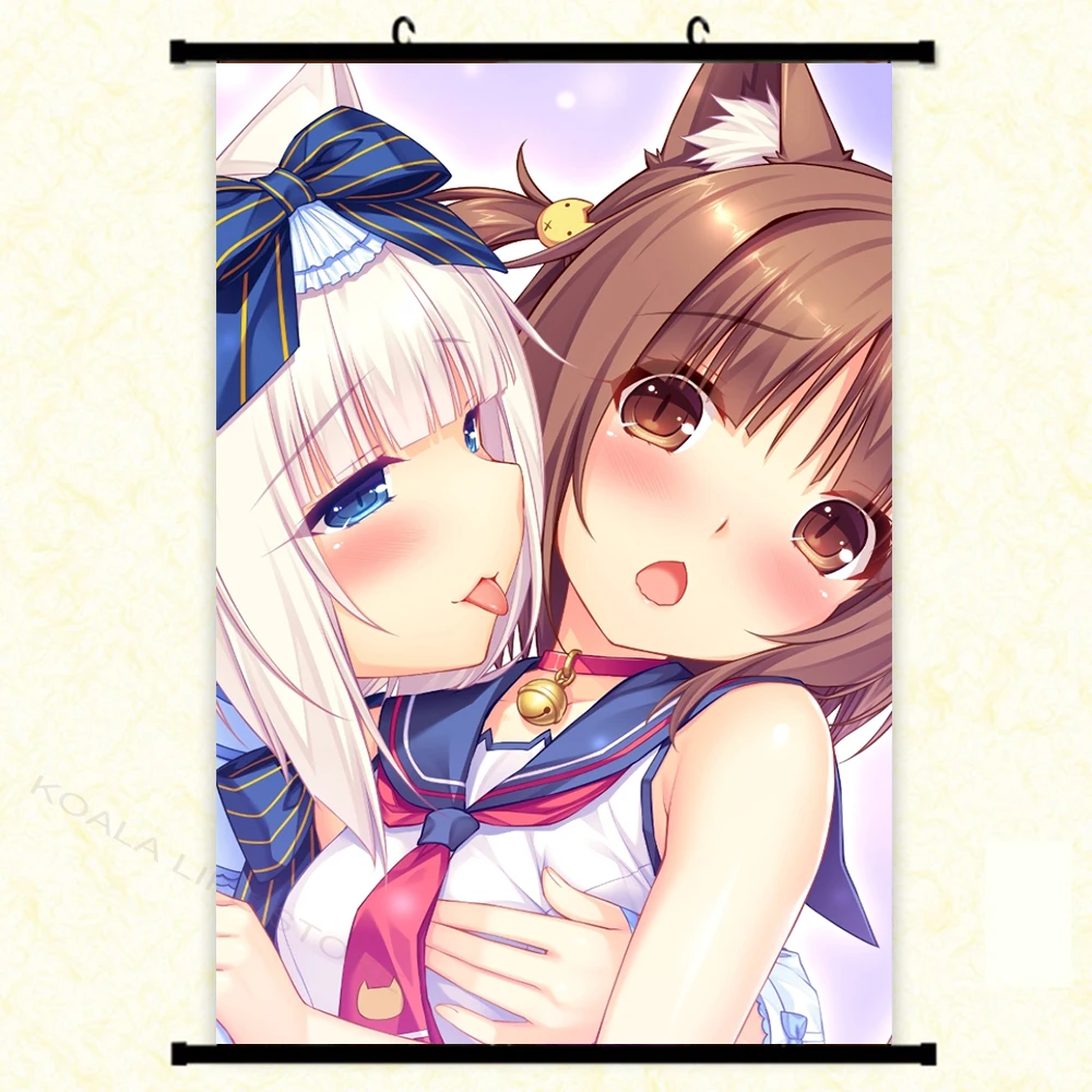 Японское аниме некопара настенный милая девушка комикс постер холст живопись