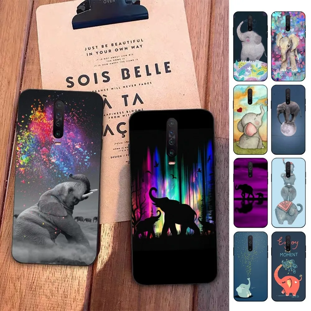 

Cute Elephant Phone Case For Redmi 5 6 7 8 9 10 plus pro 6 7 8 9 A GO K20 K30 K40 pro plus F3 Fundas