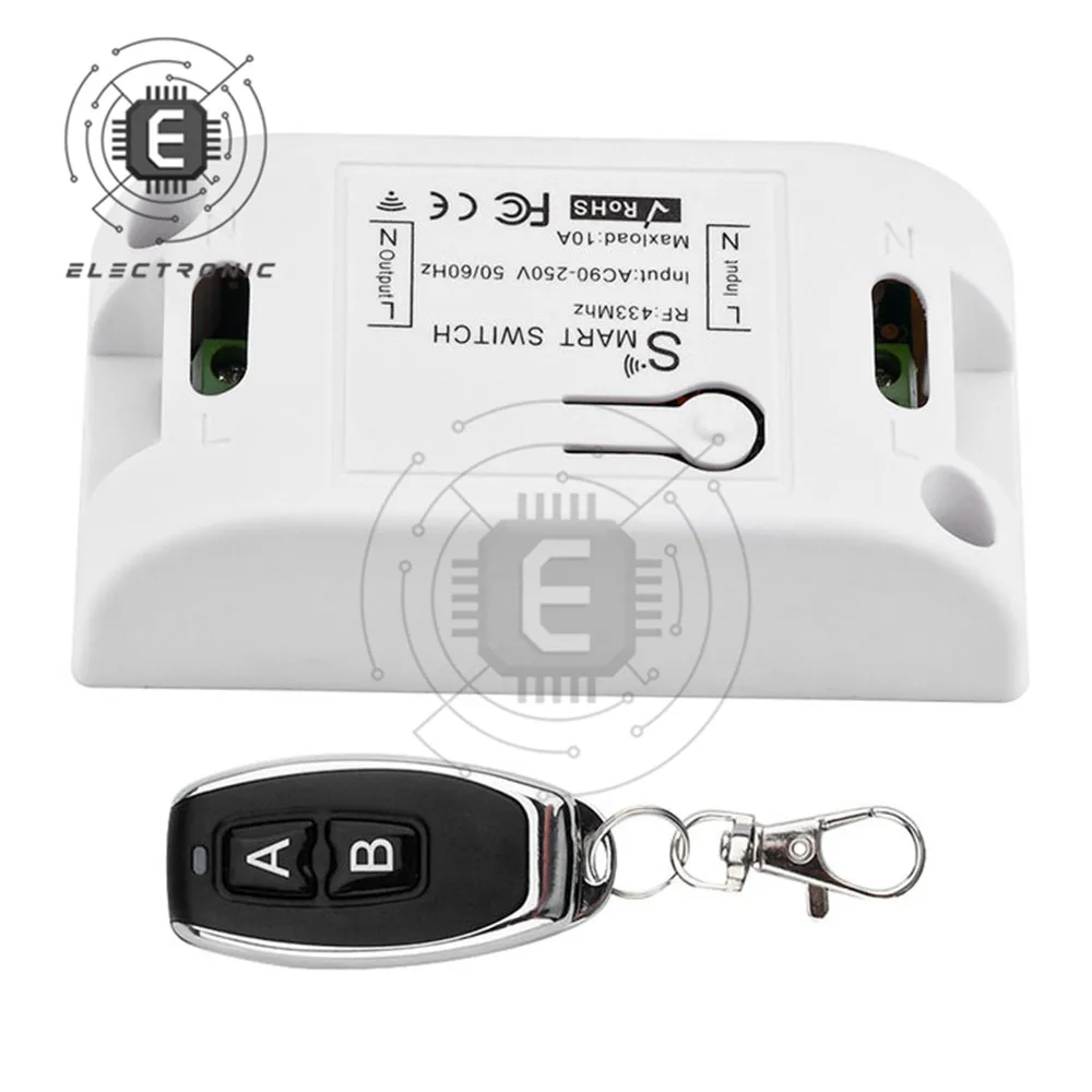 Беспроводной смарт-переключатель 433 МГц, Радиочастотный пульт дистанционного управления, приемник, передатчик, переключатель для дома